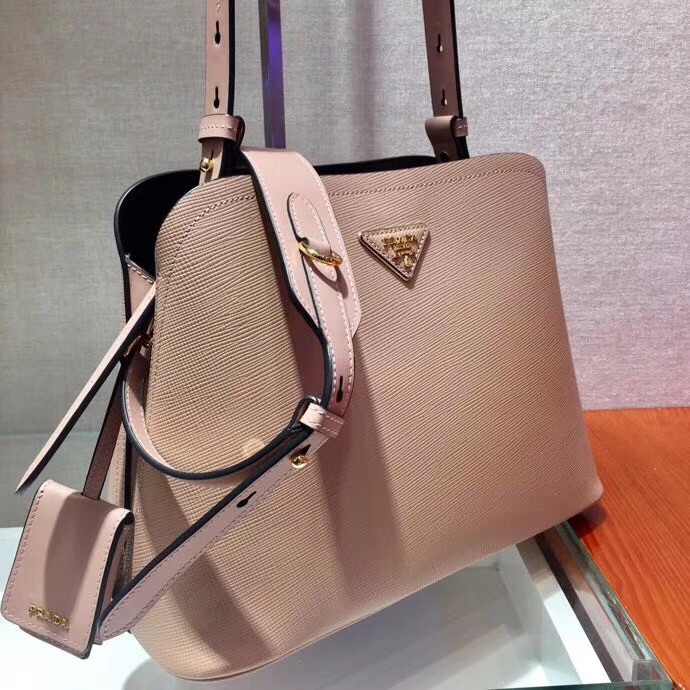 Pra*a matinee small bag in powder saffiano leather