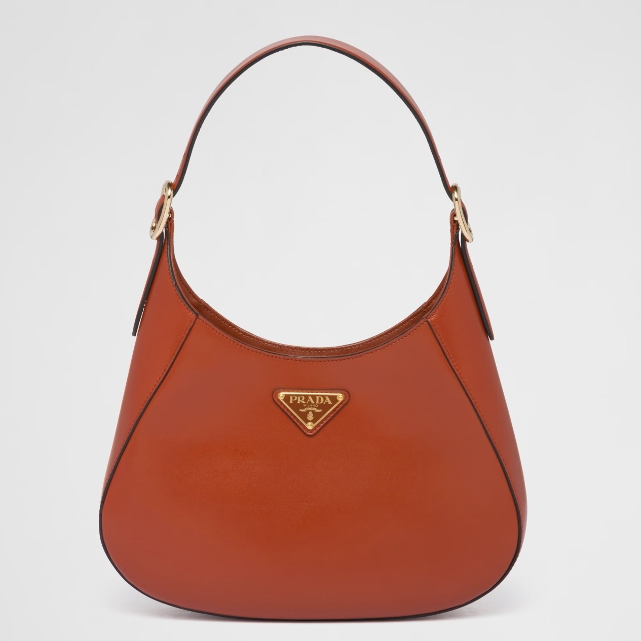Pra*a shoulder bag in berry leather