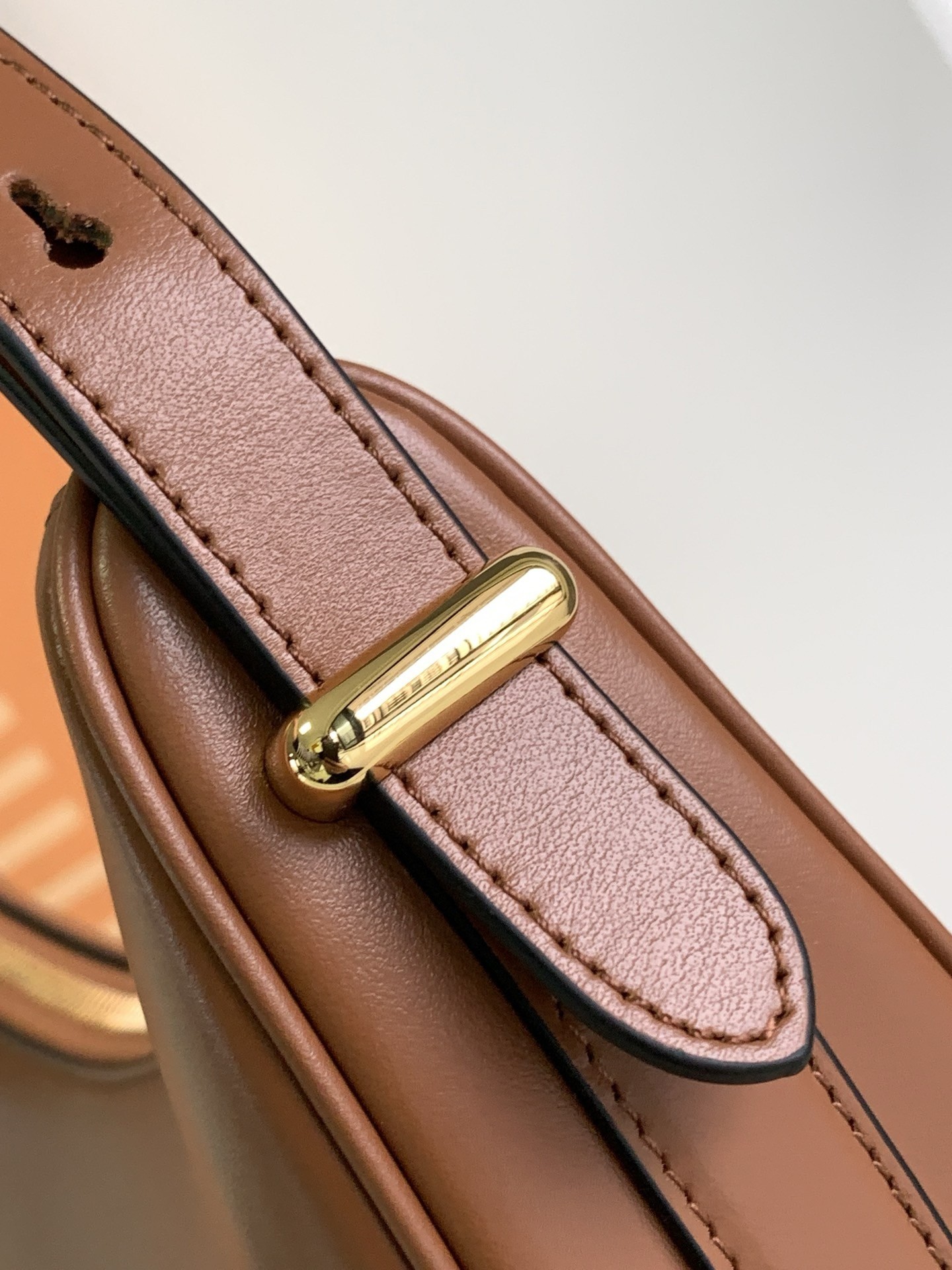 Pra*a arque shoulder bag in brown leather