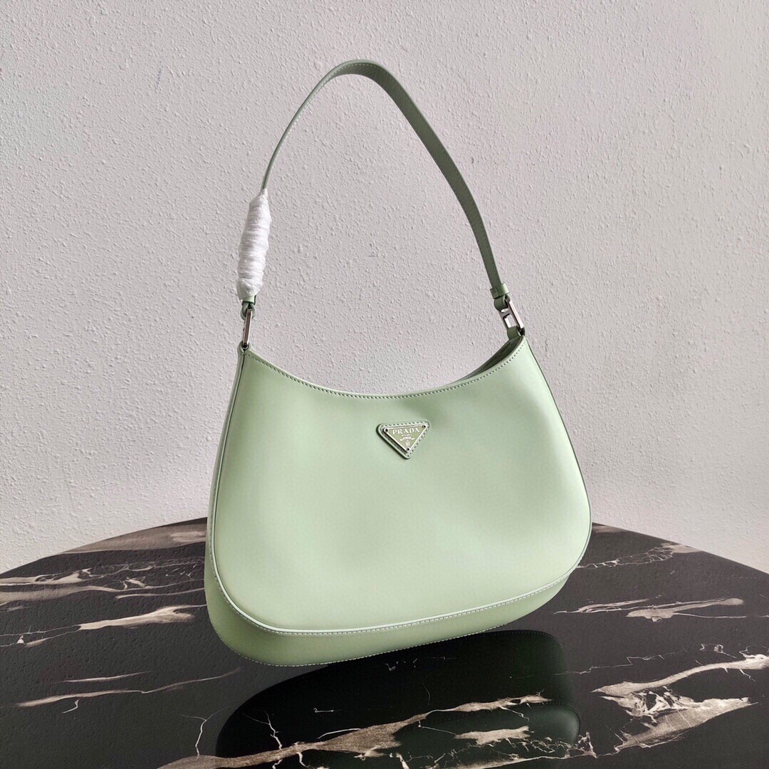 Pra*a cleo small shoulder bag in aqua brushed leather