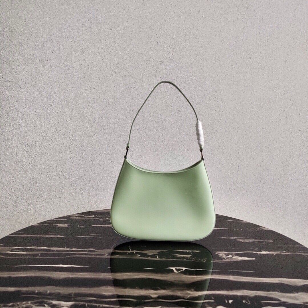 Pra*a cleo small shoulder bag in aqua brushed leather