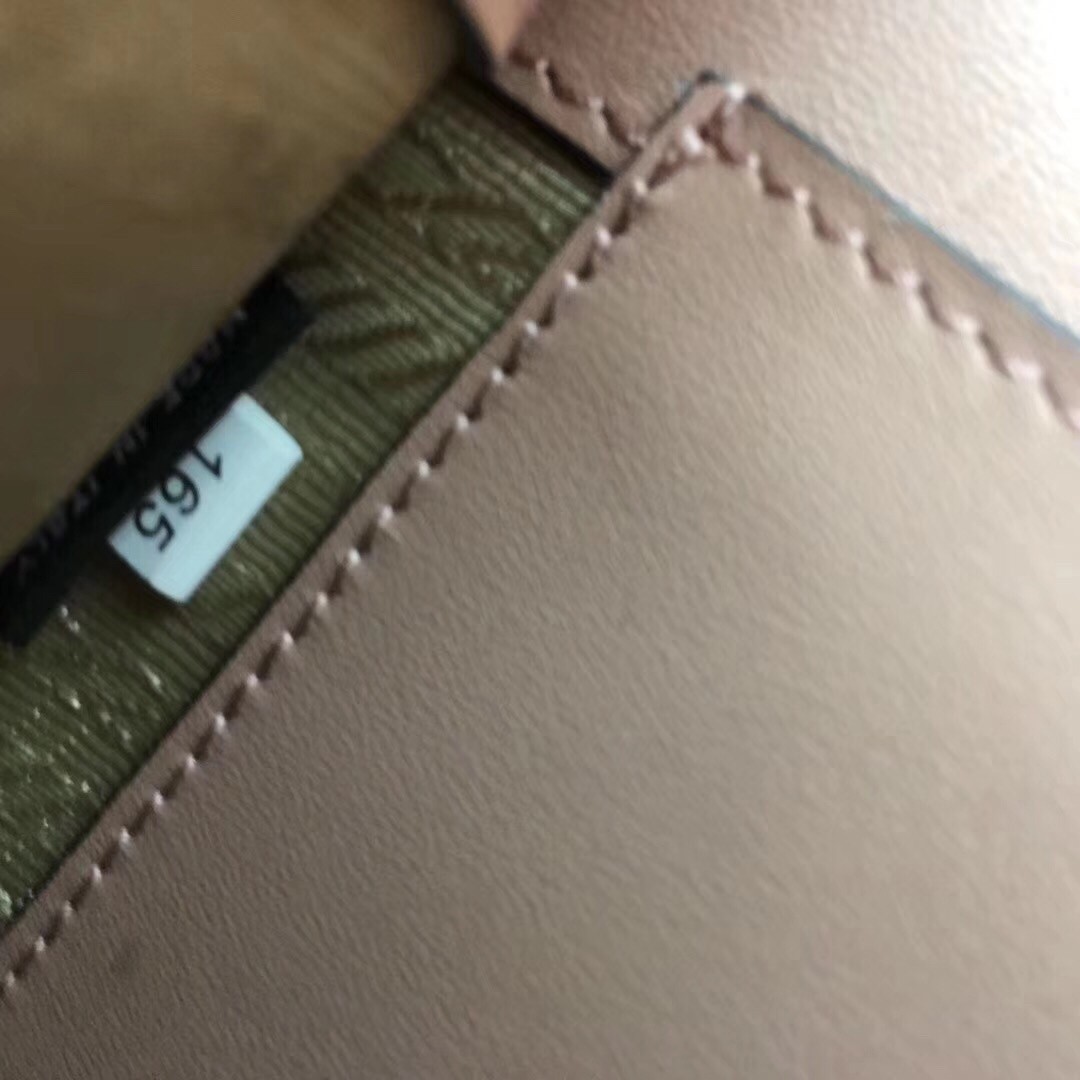 pra*a monoCh*0me flap bag in powder pink saffiano leather