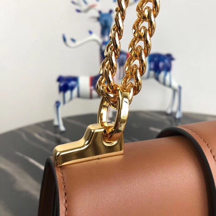 Pra*a sidonie shoulder bag in brown calfskin