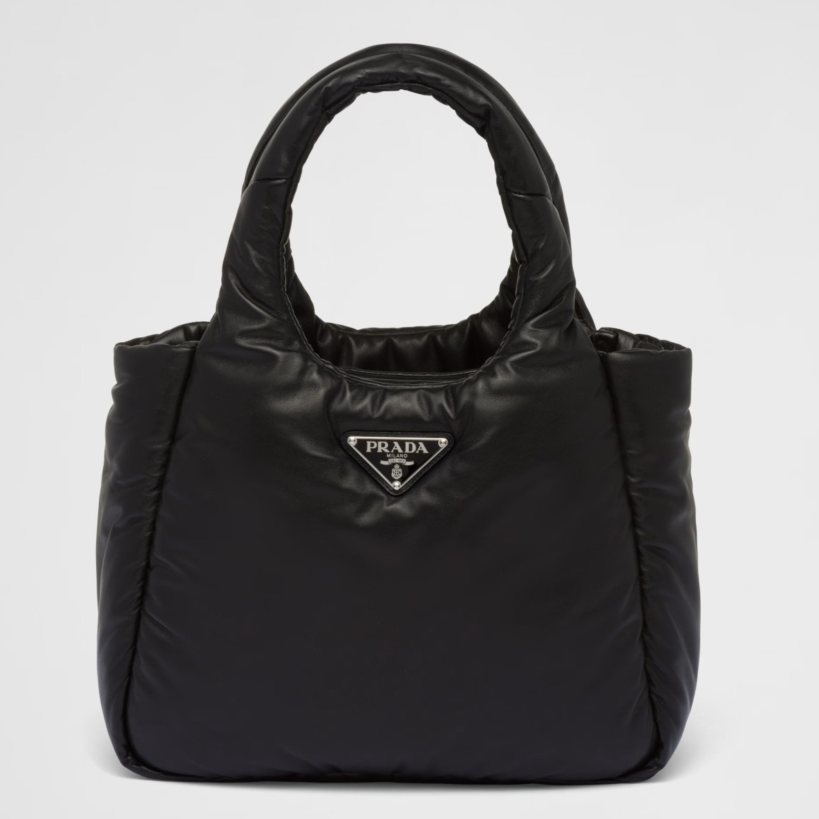 Pra*a medium tote bag in black nappa leather