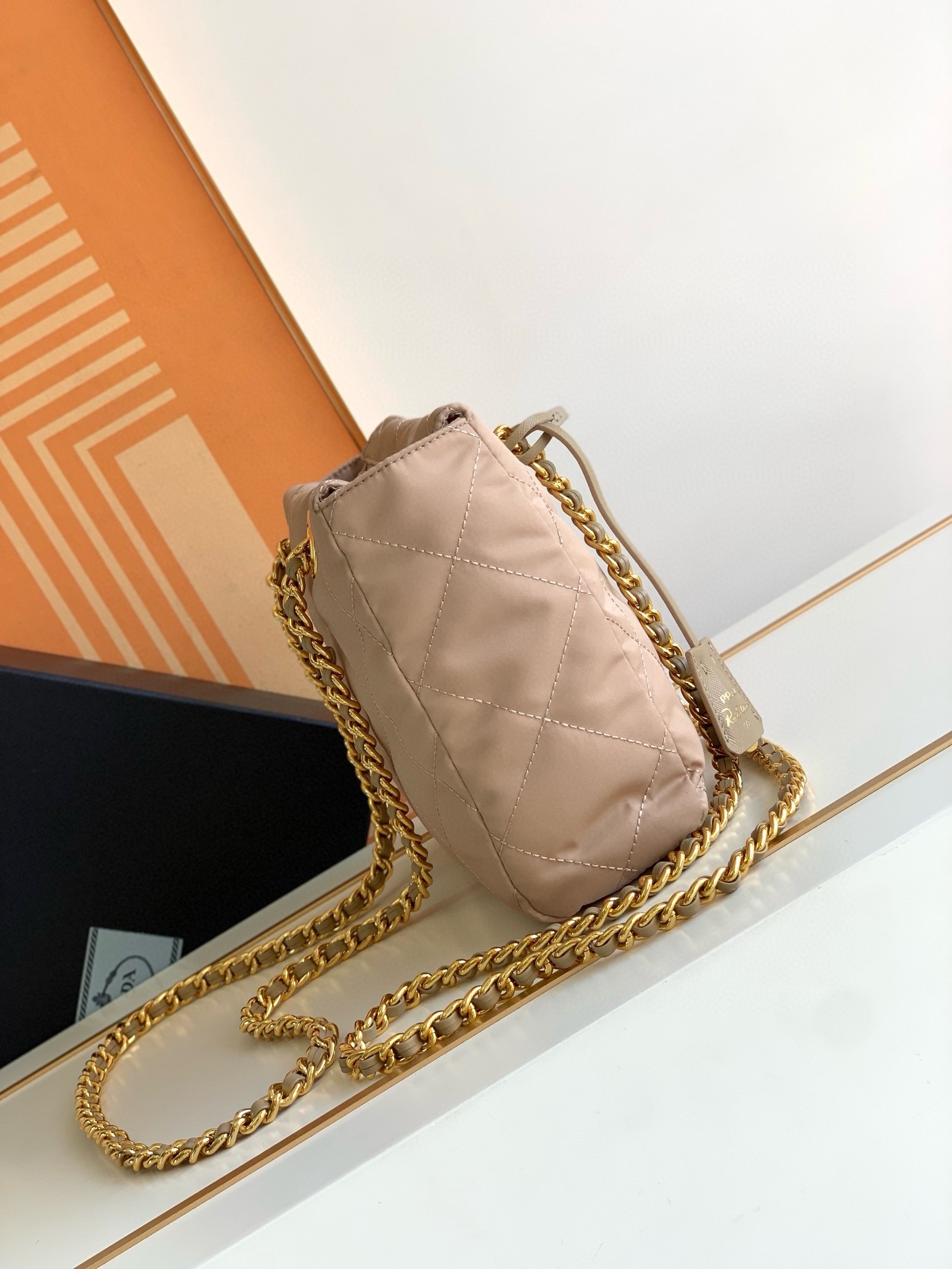 Pra*a re-edition 1995 tote bag in beige re-nylon