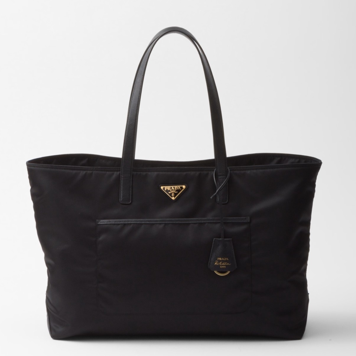Pra*a re-edition 1978 large tote bag in black re-nylon