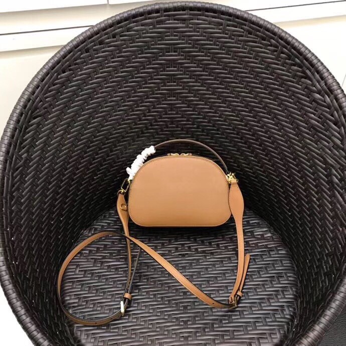 Pra*a odette camel saffiano leather bag
