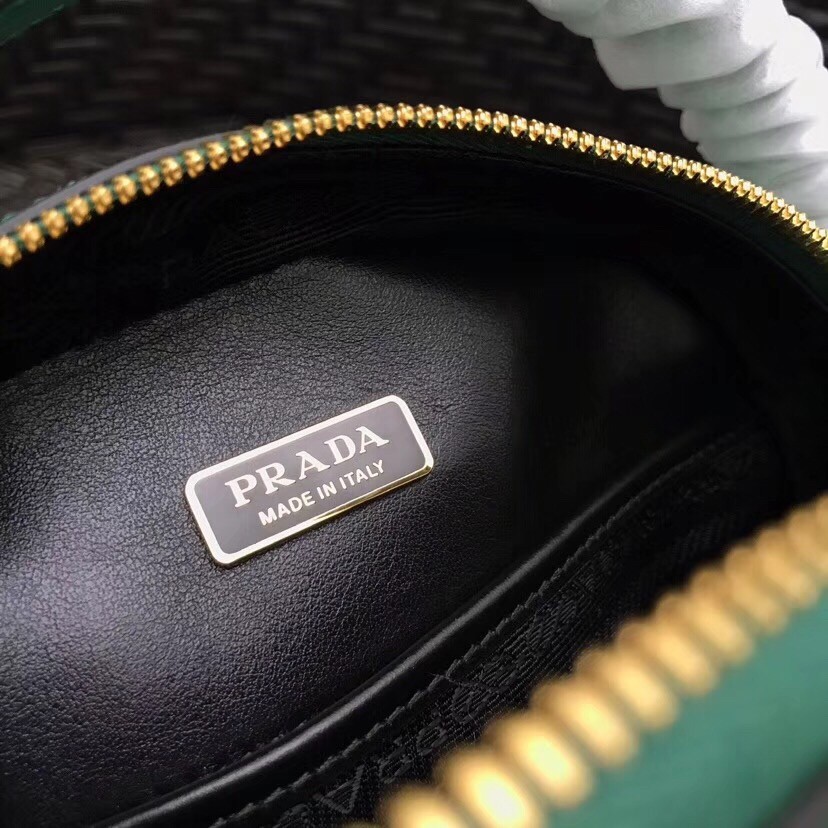 Pra*a odette green saffiano leather bag