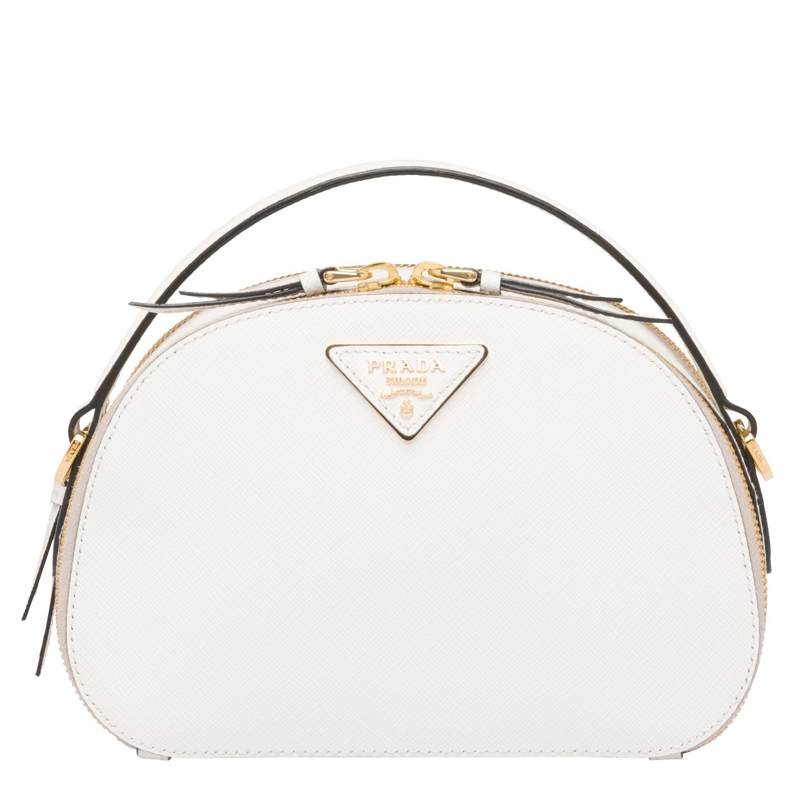 Pra*a odette white saffiano leather bag