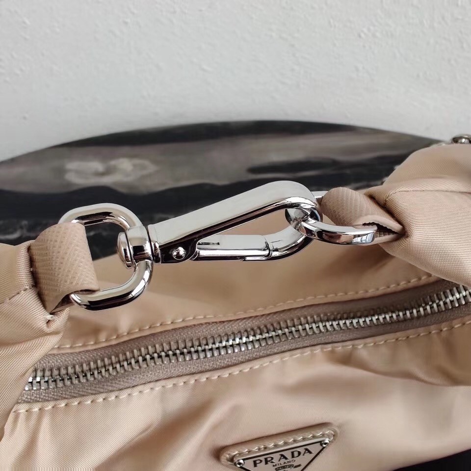 Pra*a beige nylon re-edition 2006 hobo bag