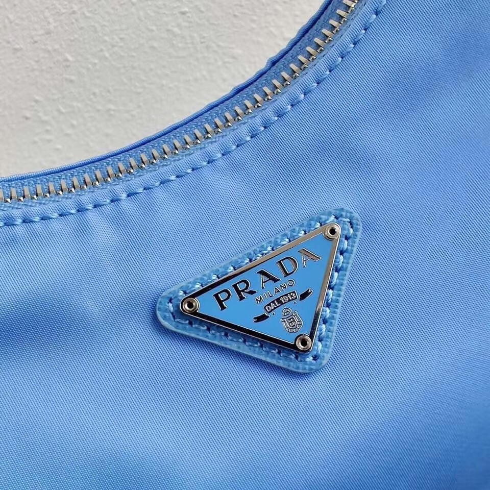 Pra*a periwinkle blue nylon re-edition 2005 shoulder bag