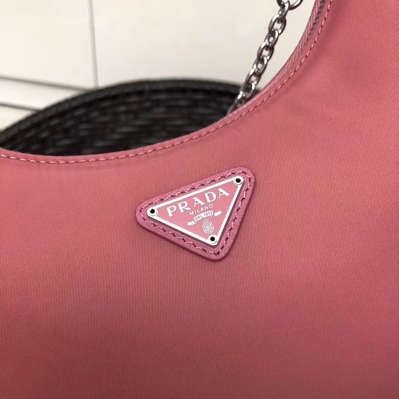 Pra*a re-edition 2005 shoulder bag in pink nylon