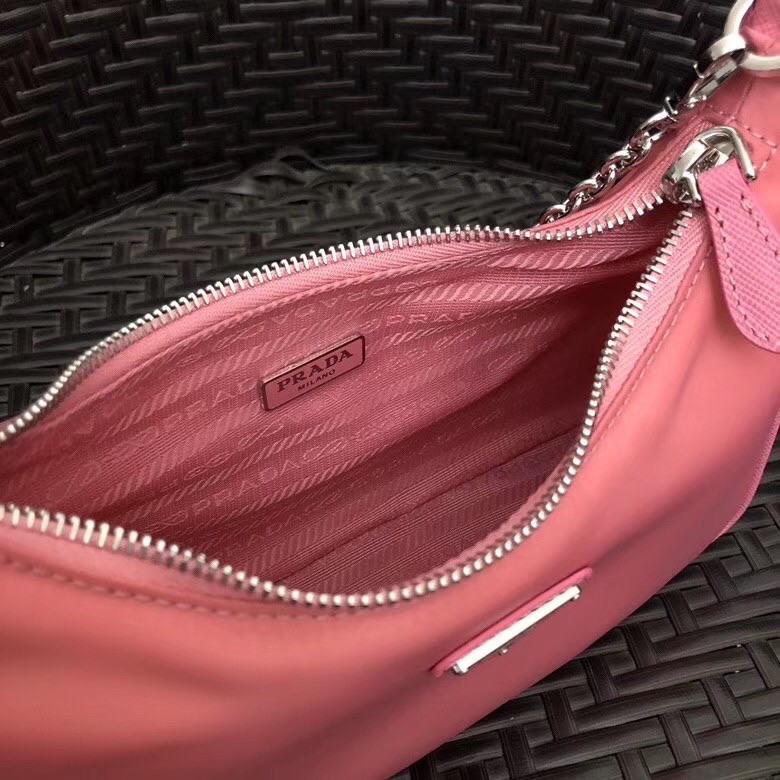 Pra*a re-edition 2005 shoulder bag in pink nylon