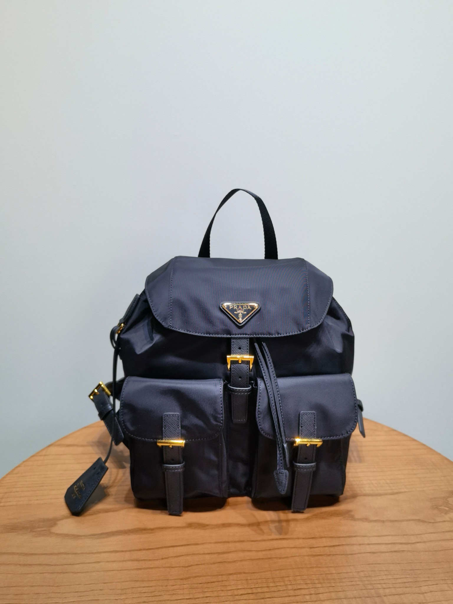 Pra*a re-edition 1978 small backpack in black re-nylon