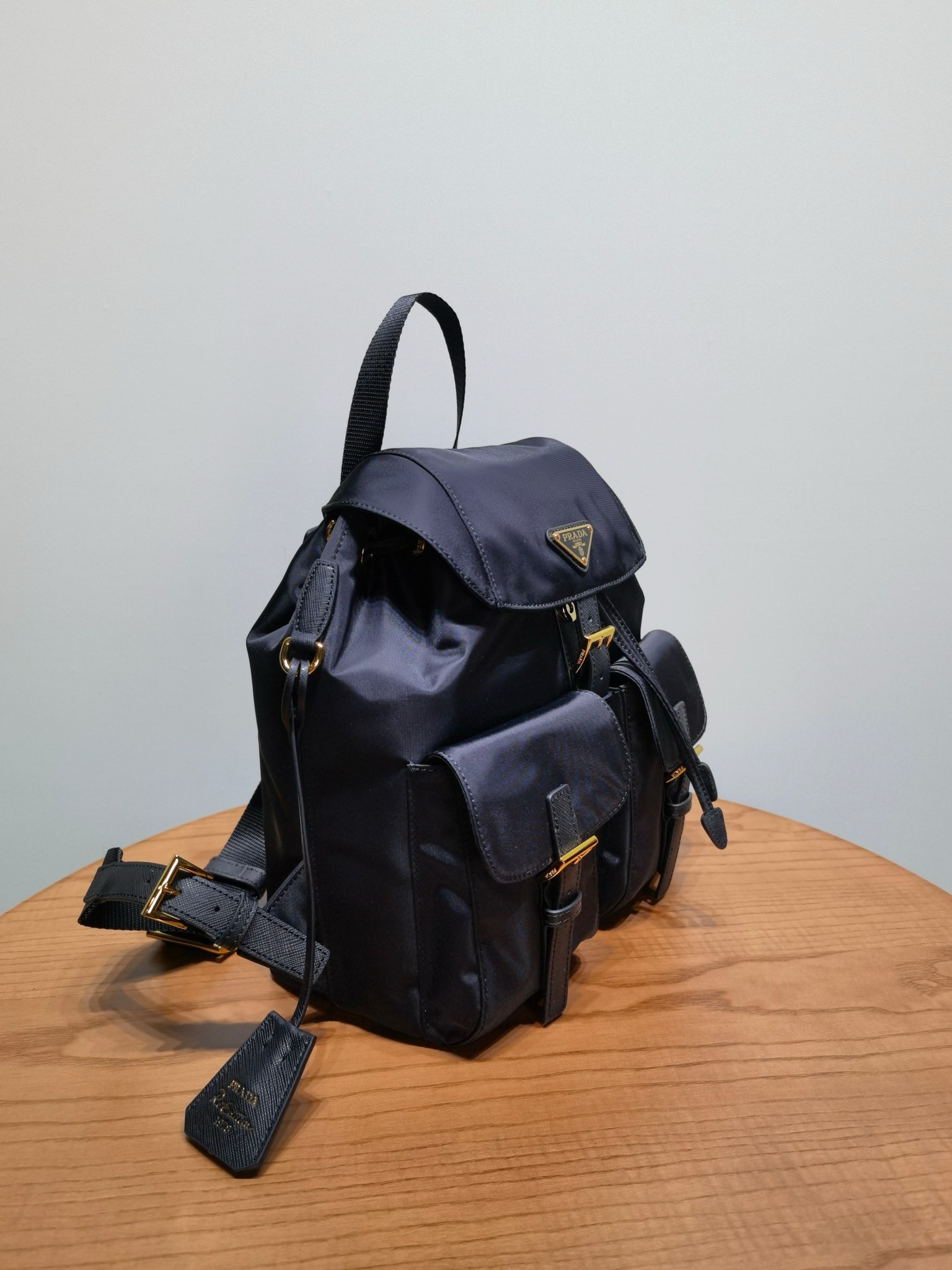Pra*a re-edition 1978 small backpack in black re-nylon