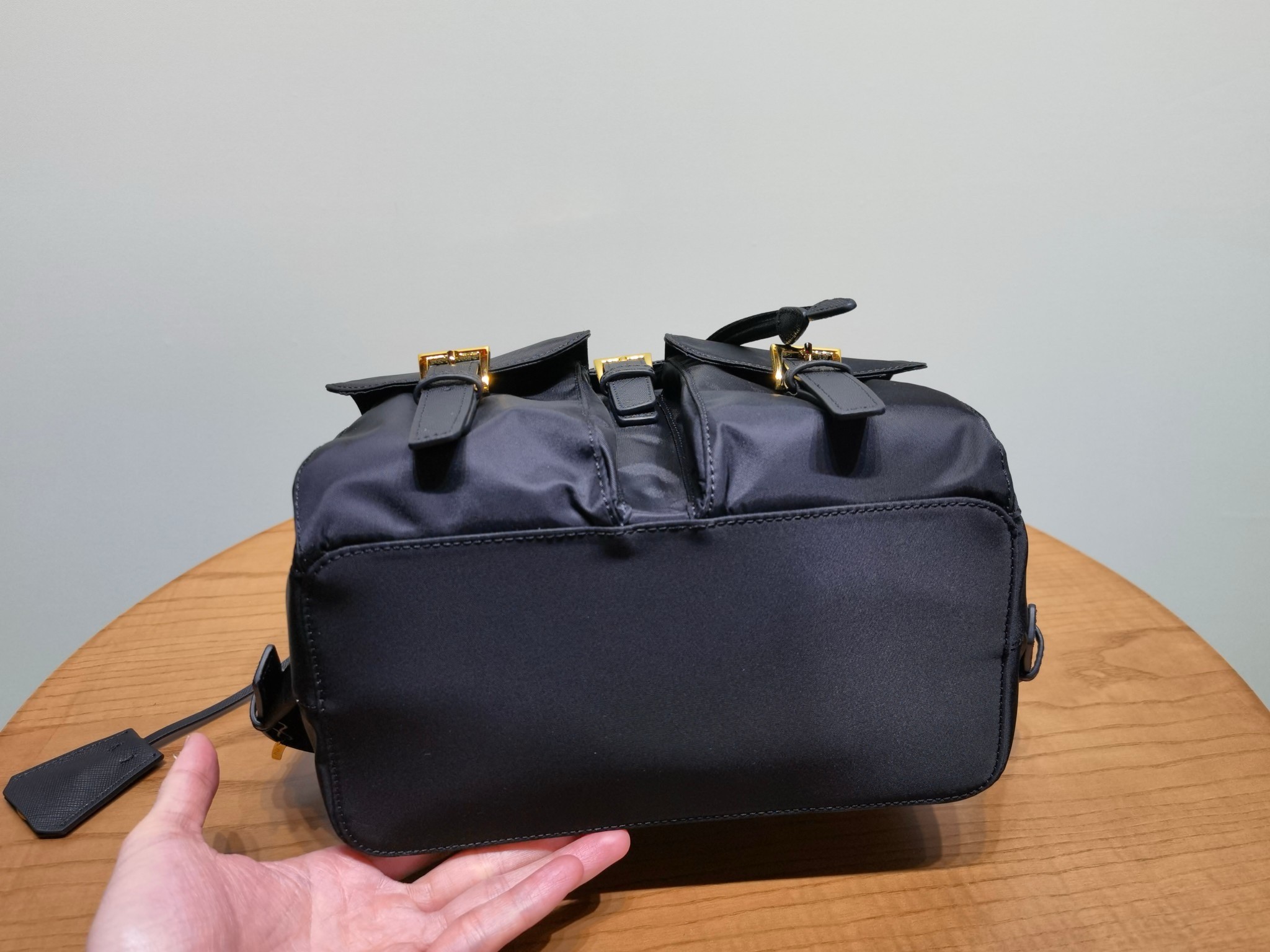 Pra*a re-edition 1978 small backpack in black re-nylon