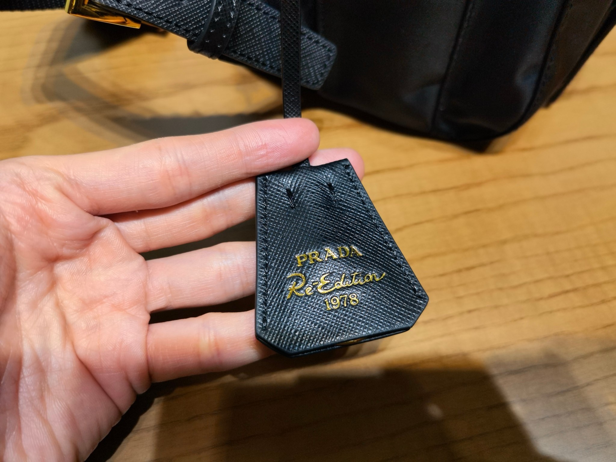 Pra*a re-edition 1978 small backpack in black re-nylon
