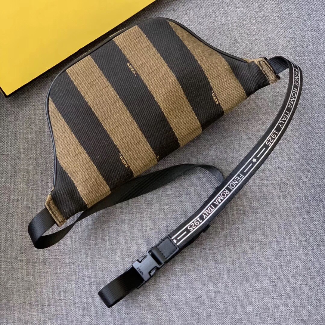 F**di belt bag in fabric with pequin striped motif