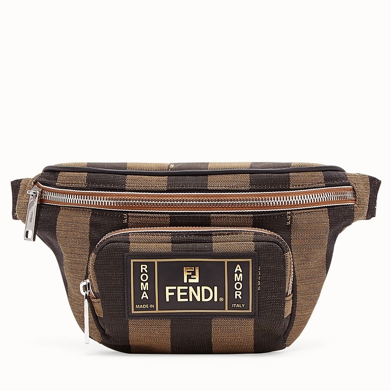 F**di belt bag in fabric with pequin striped motif