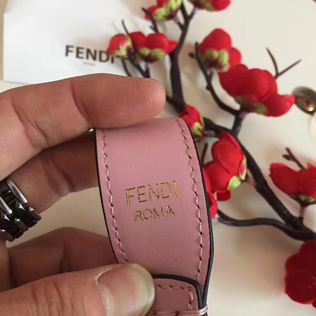 F**di mon tresor mini bucket bag in pink calfskin