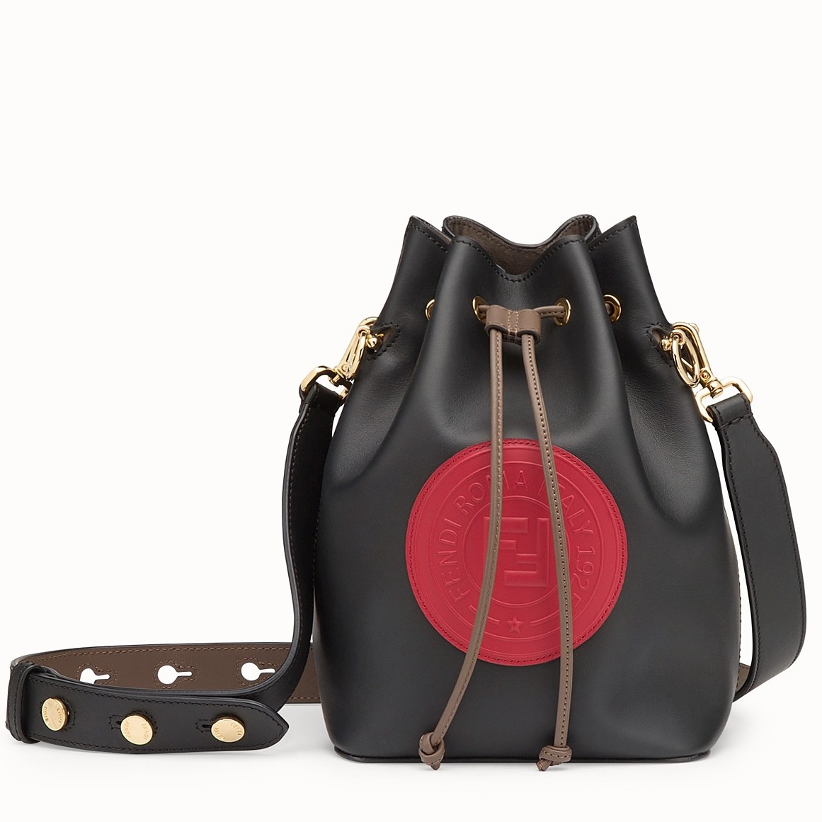 F**di small mon tresor red circle logo bag