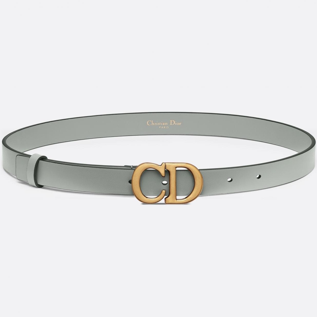 D*or saddle 20mm belt in grey calfskin