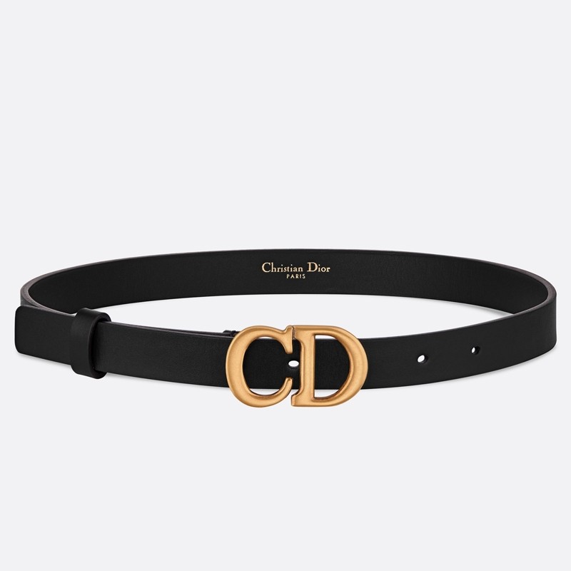 D*or saddle 20mm belt in black calfskin