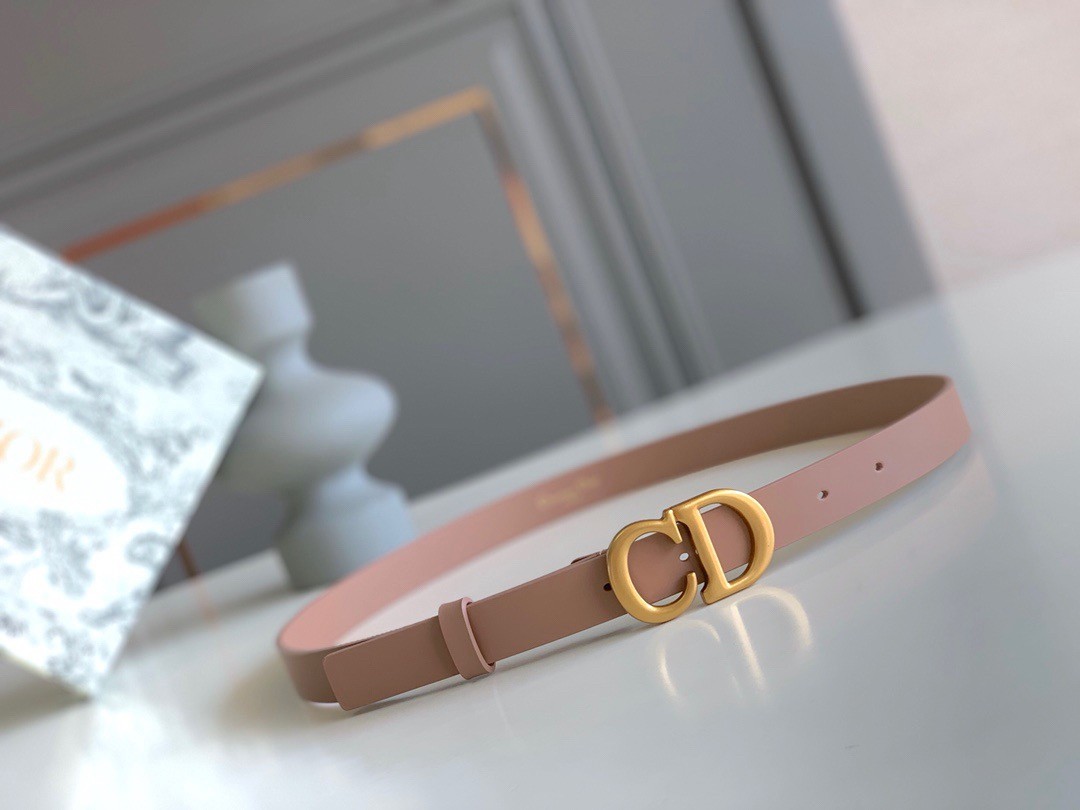 D*or saddle 20mm belt in nude calfskin