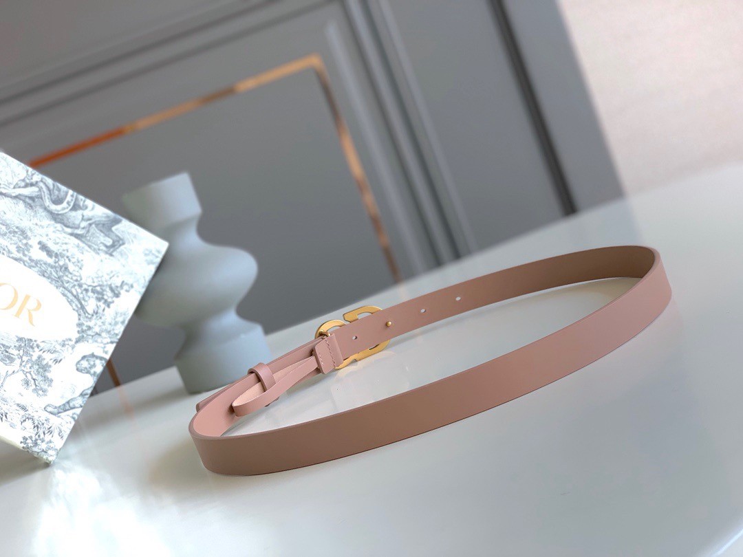 D*or saddle 20mm belt in nude calfskin