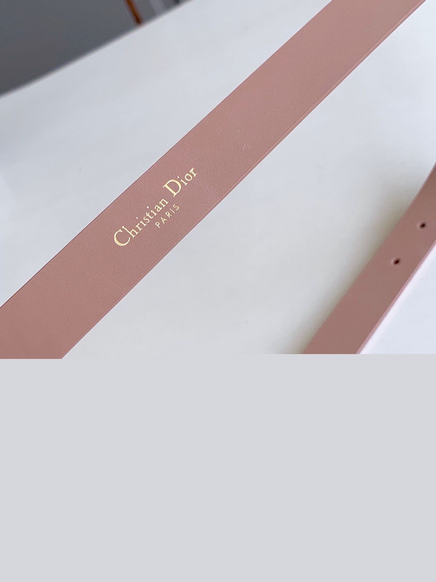 D*or saddle 20mm belt in nude calfskin