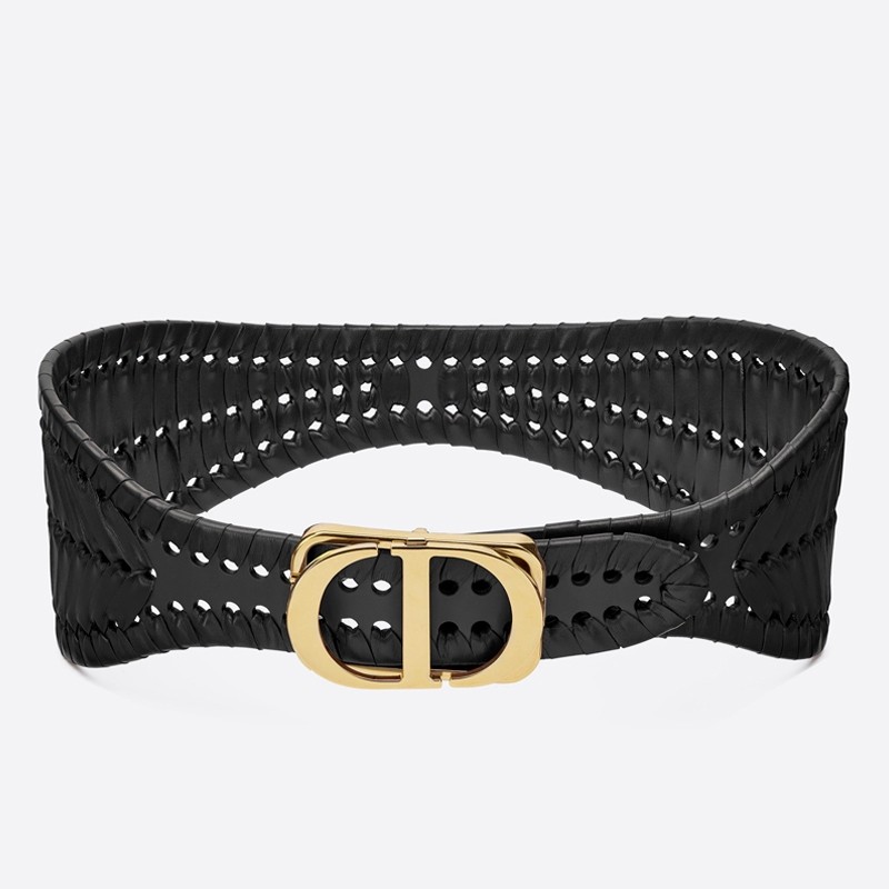 D*or 30 montaigne 40mm belt in black calfskin