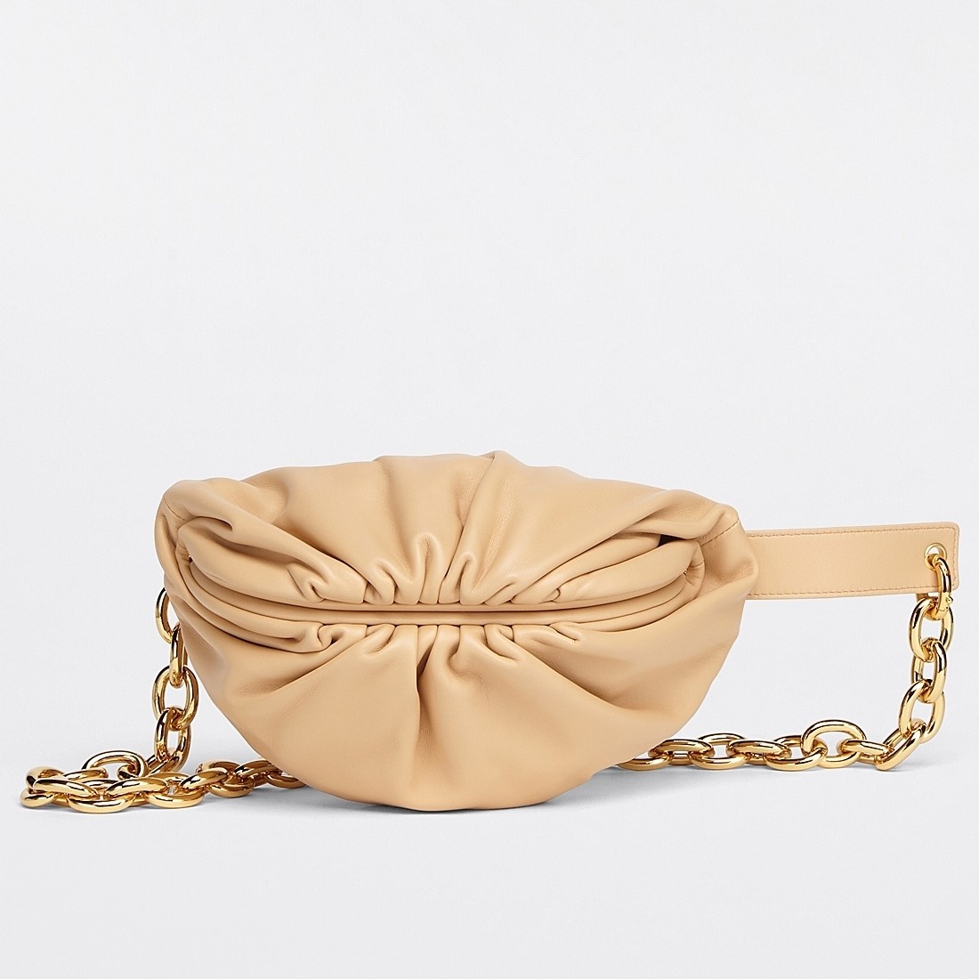bo*te*ga Ve*ne*ta the belt chain pouch in almond nappa leather