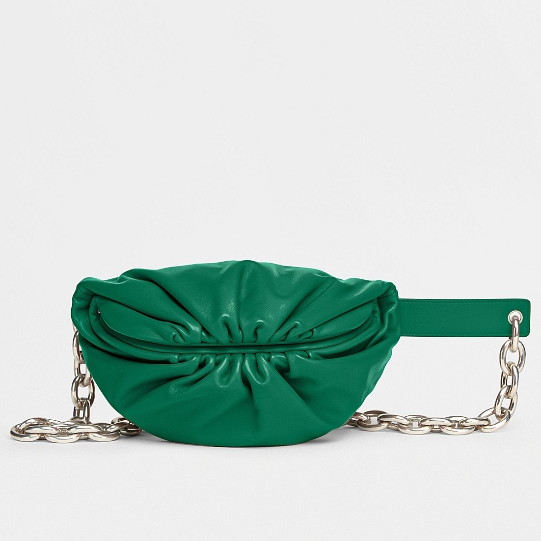 bo*te*ga Ve*ne*ta the belt chain pouch in green nappa leather