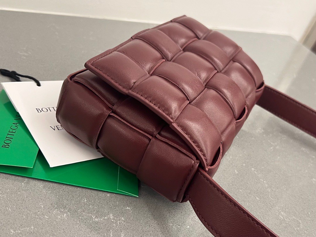 bo*te*ga Ve*ne*ta small padded cassette bag in barolo lambskin