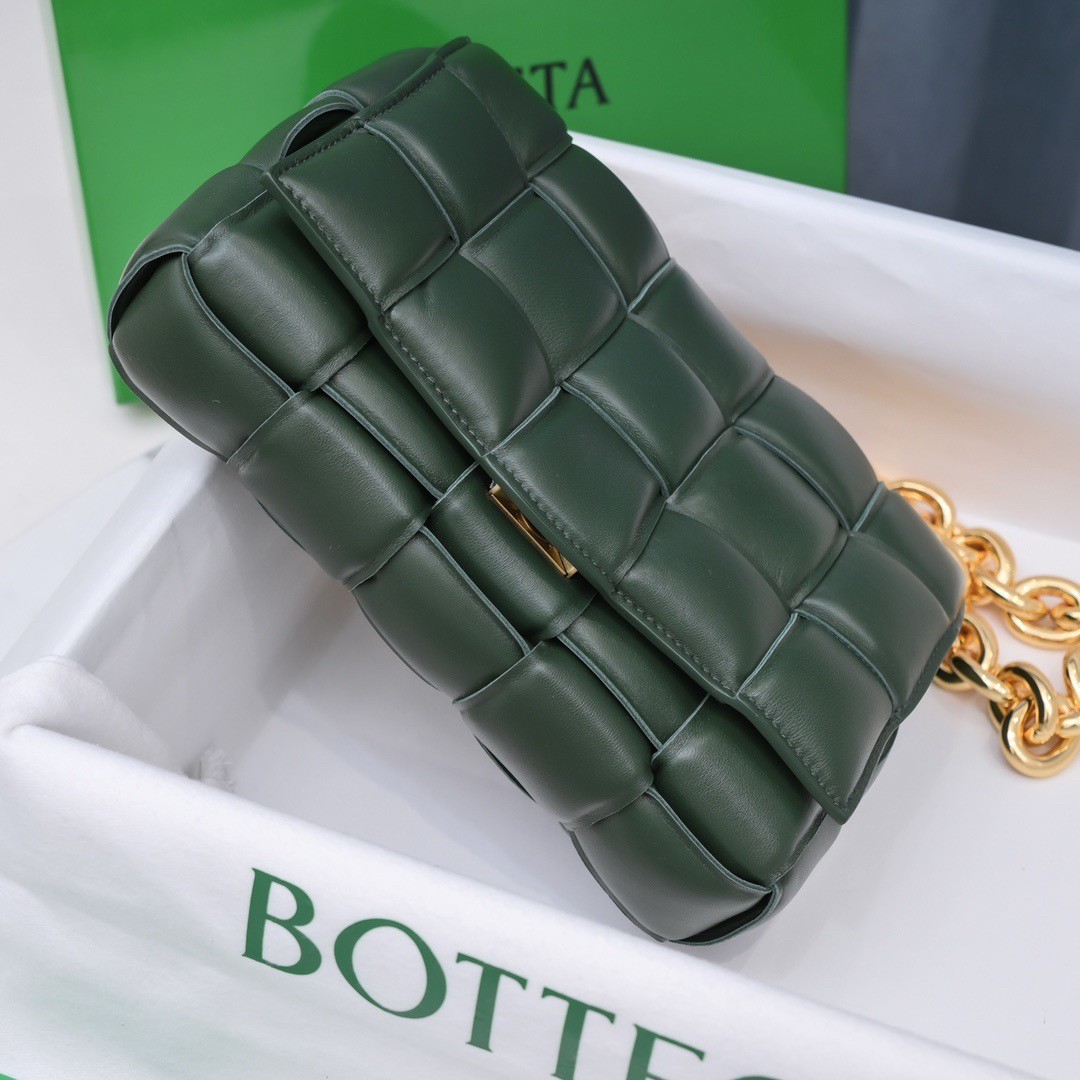 bo*te*ga Ve*ne*ta chain cassette bag in raintree lambskin