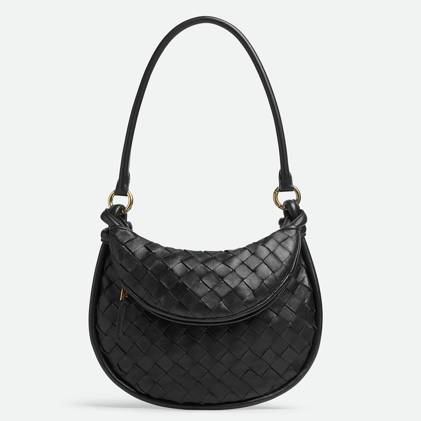 bo*te*ga Ve*ne*ta gemelli small bag in black intrecciato lambskin