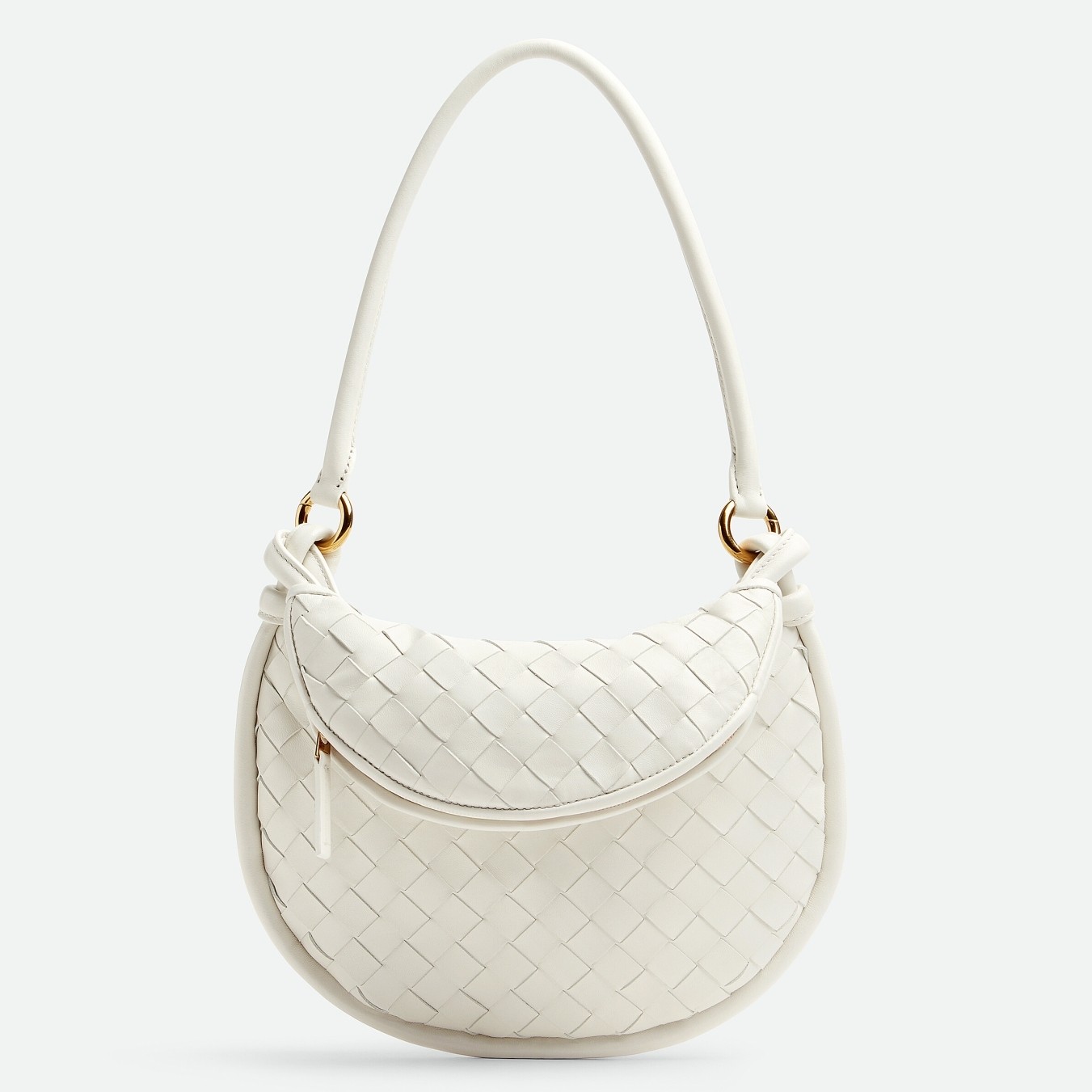 bo*te*ga Ve*ne*ta gemelli small bag in white intrecciato lambskin