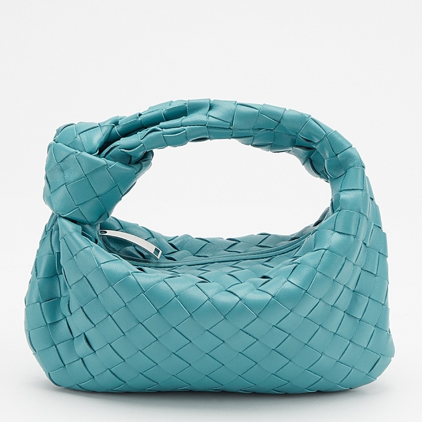 bo*te*ga Ve*ne*ta mini bv jodie bag in green water woven leather