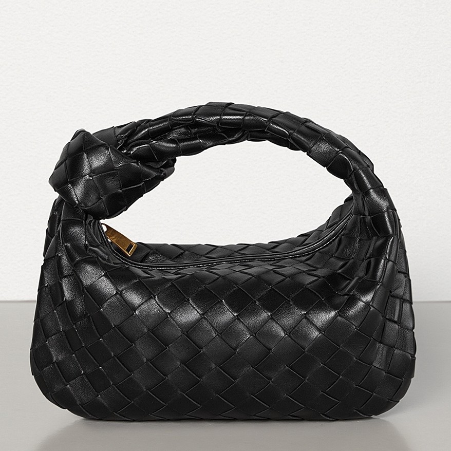 bo*te*ga Ve*ne*ta mini bv jodie bag in black woven leather