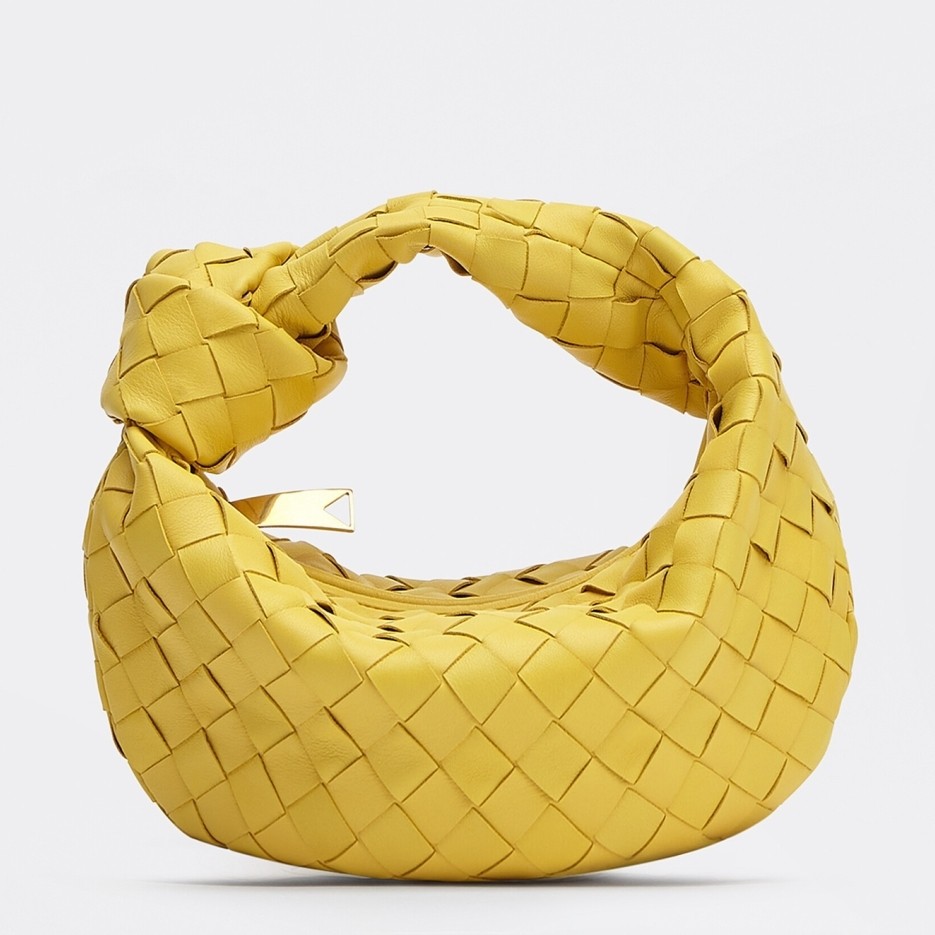 bo*te*ga Ve*ne*ta bv jodie mini bag in yellow intrecciato lambskin
