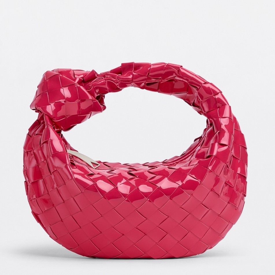 bo*te*ga Ve*ne*ta bv jodie mini bag in red intrecciato patent leather