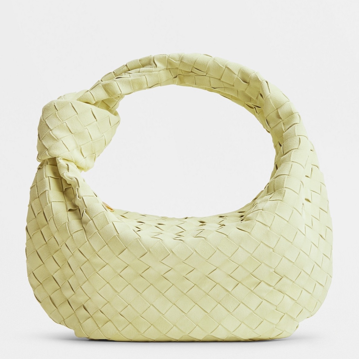 bo*te*ga Ve*ne*ta bv jodie teen bag in lemon suede calfskin