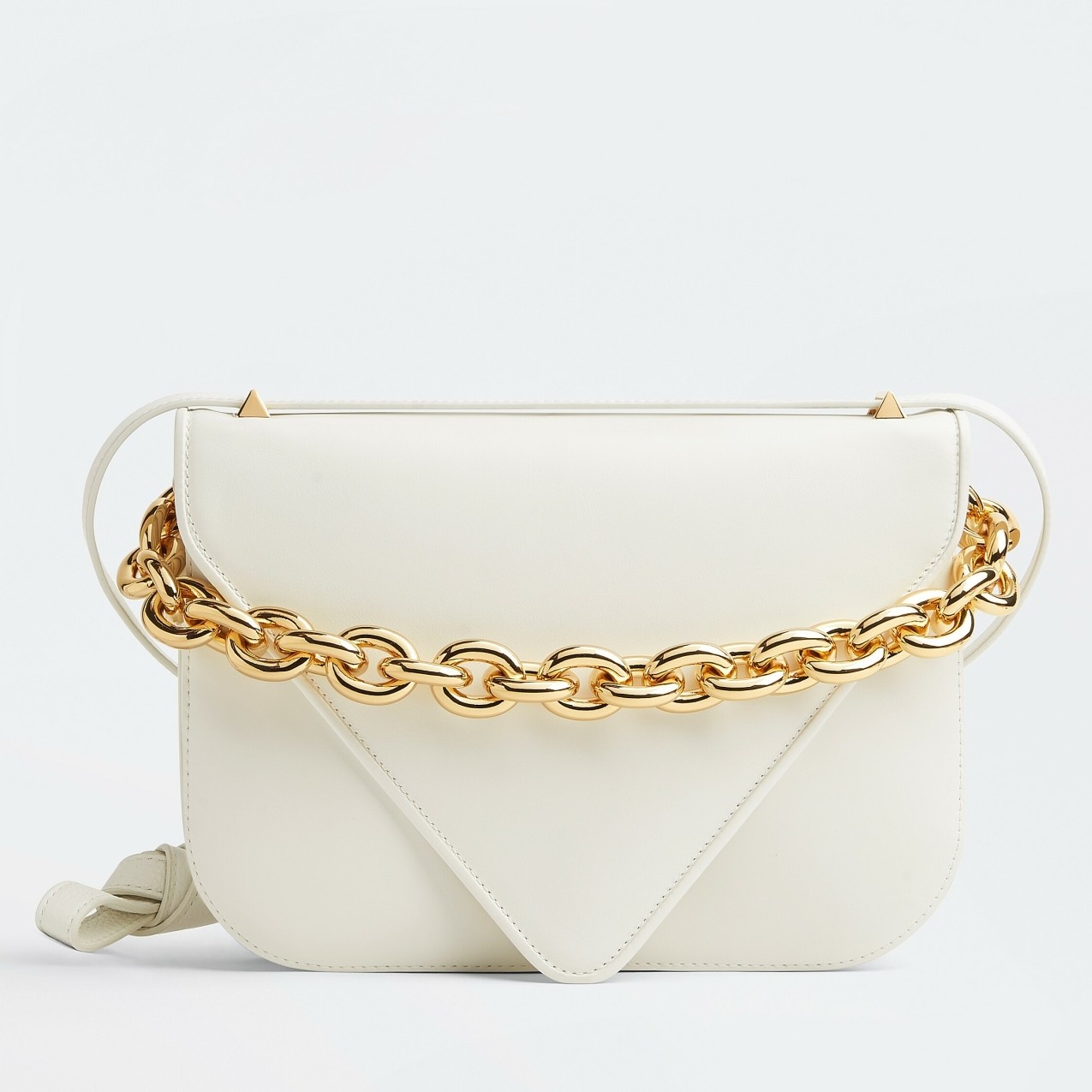 bo*te*ga Ve*ne*ta mount medium envelope bag in white calfskin