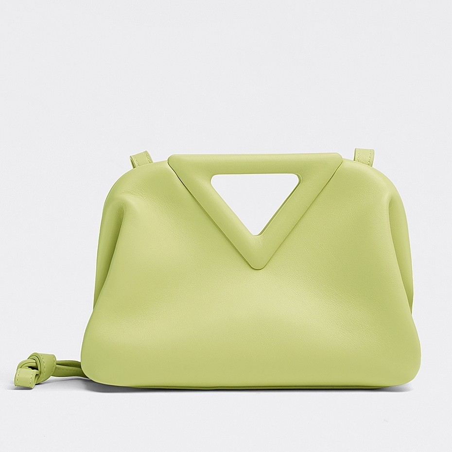 bo*te*ga Ve*ne*ta small point top handle bag in seagrass leather