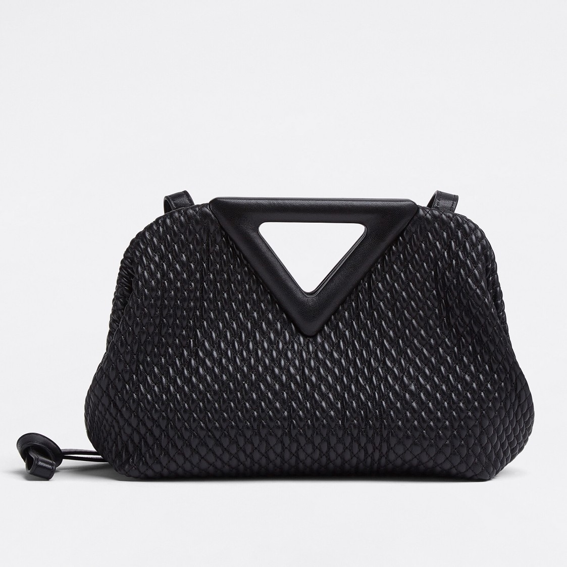 bo*te*ga Ve*ne*ta small point bag in black quilted leather