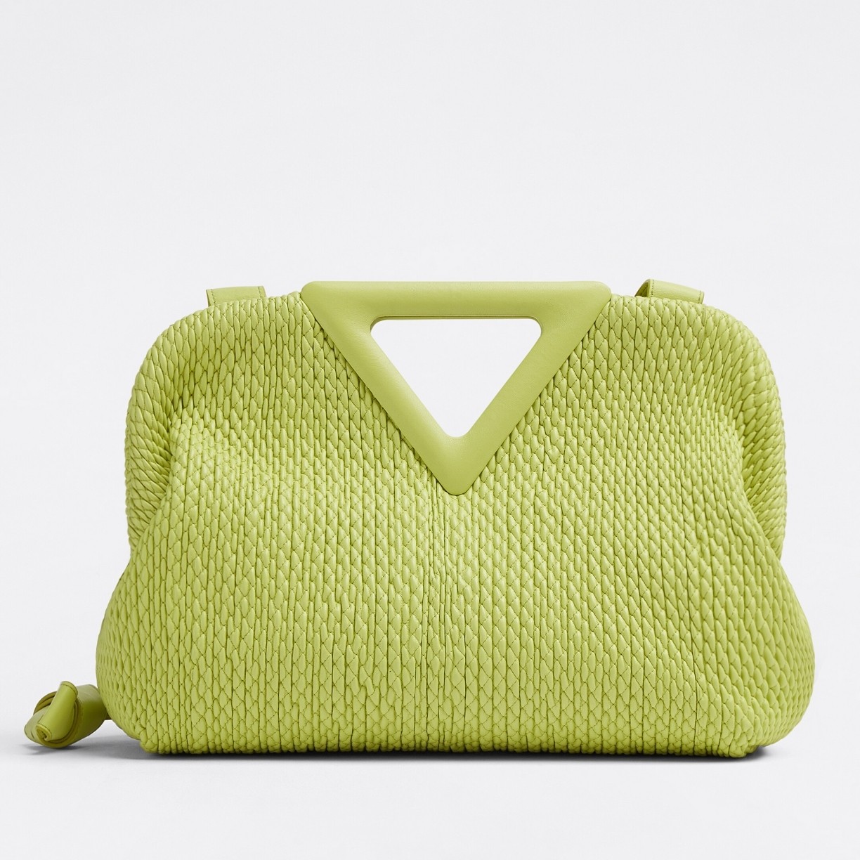 bo*te*ga Ve*ne*ta small point bag in seagrass quilted leather