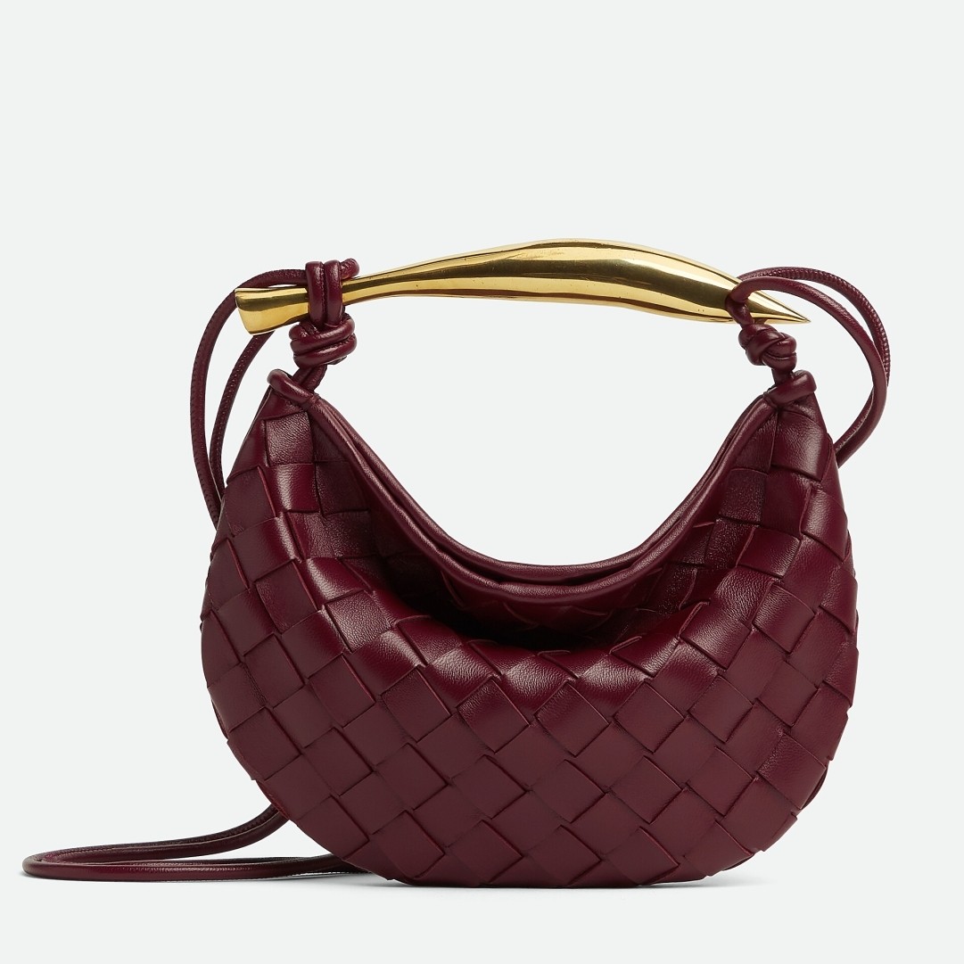 bo*te*ga Ve*ne*ta sardine mini bag in barolo intrecciato lambskin