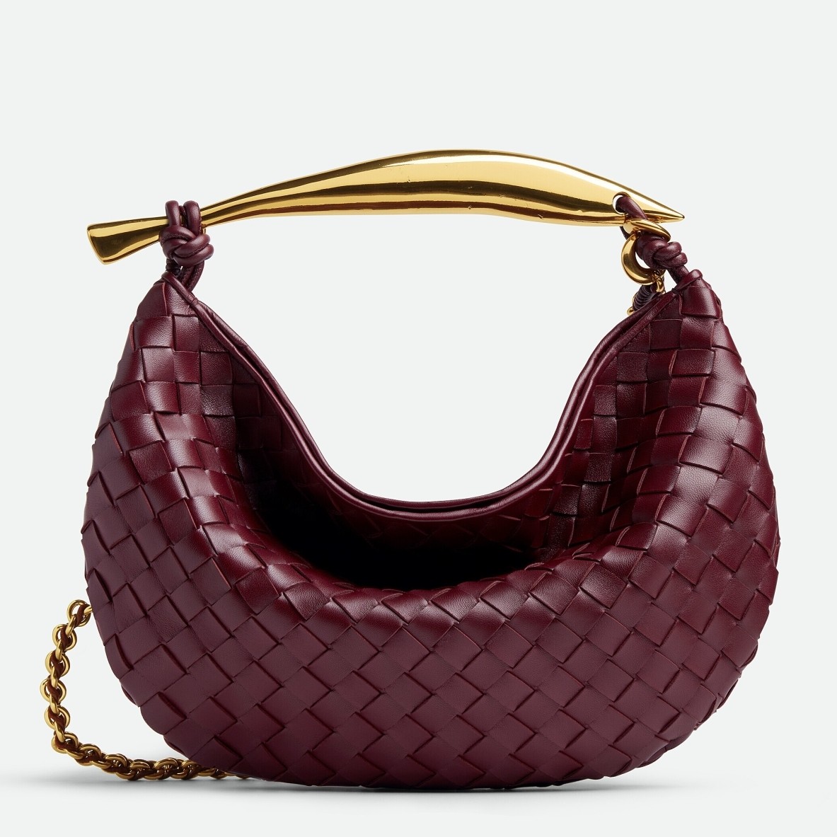 bo*te*ga Ve*ne*ta sardine small bag with chain in barolo lambskin