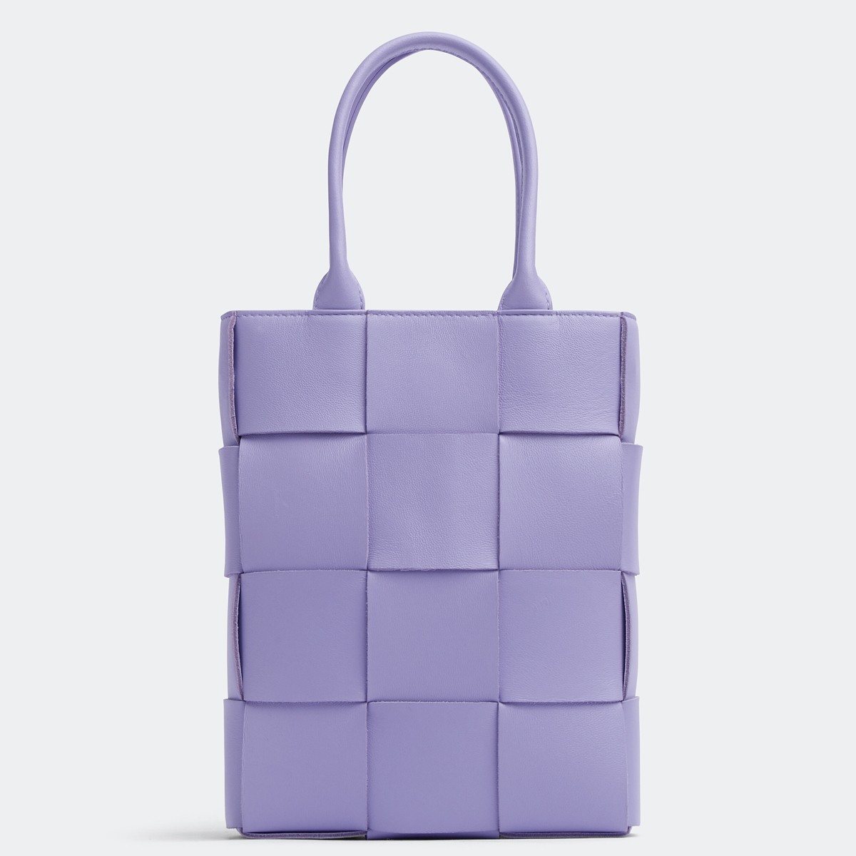bo*te*ga Ve*ne*ta mini cassette tote bag in wisteria lambskin