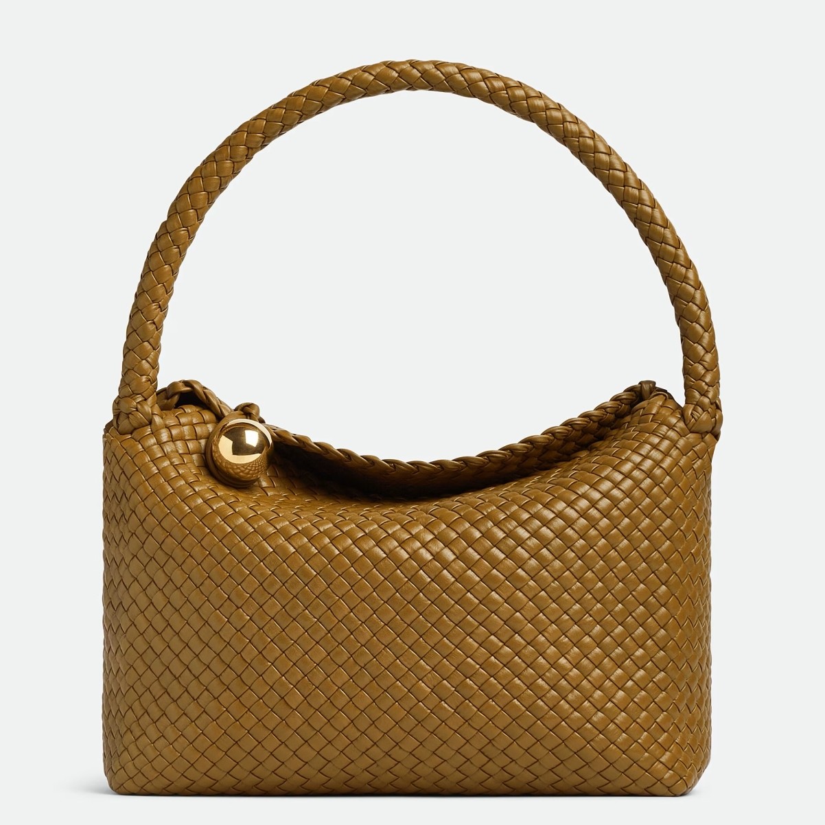 bo*te*ga Ve*ne*ta tosca bag in acorn intrecciato calfskin